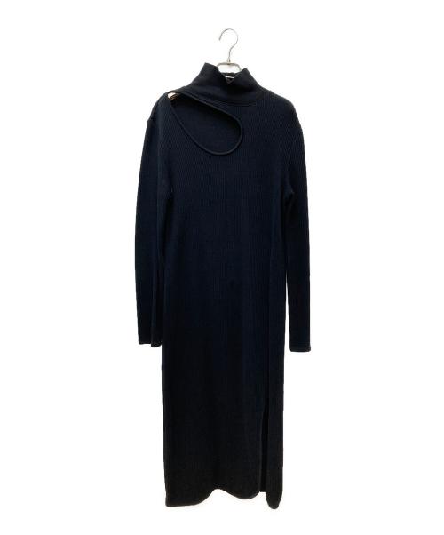 THINGS THAT MATTER（シングスザットマター）THINGS THAT MATTER (シングスザットマター) CUTTING RIB DRESS 0582TM0109P ブラック サイズ:Fの古着・服飾アイテム