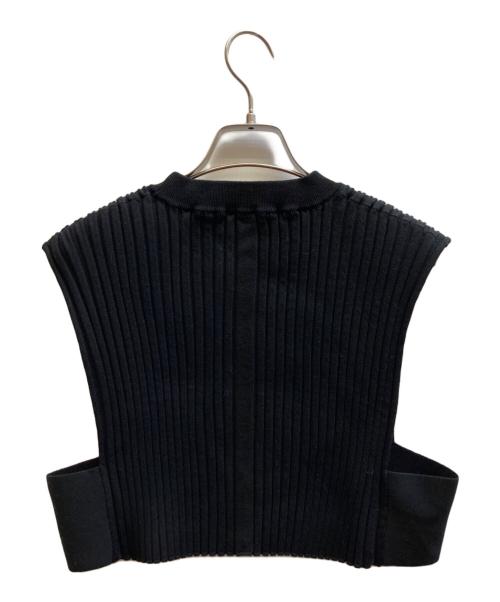 HYKE（ハイク）HYKE (ハイク) WIDE RIBBED CROPPED VEST ブラック サイズ:-の古着・服飾アイテム