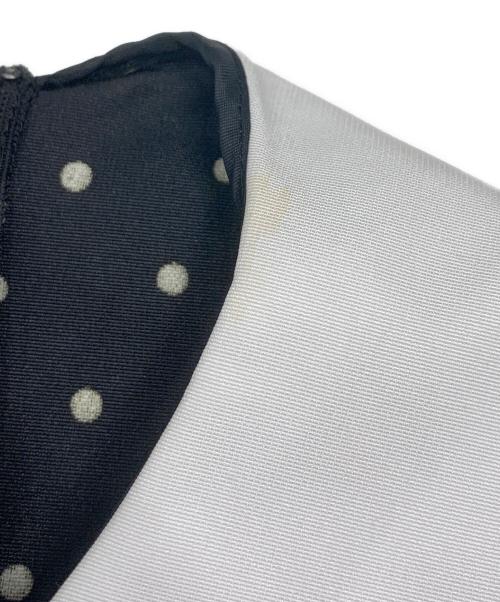 Maglie le cassetto（マーリエ ル カセット）Maglie le cassetto (マーリエ ル カセット) 吉田理紗 (ヨシダリサ) “ほの甘”スカラップブラウス ブラック サイズ:Mの古着・服飾アイテム