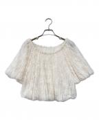 anuansアニュアンス）の古着「チュールジャガード2WAYブラウス」｜アイボリー