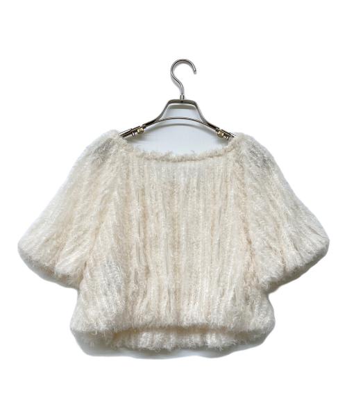 anuans（アニュアンス）anuans (アニュアンス) チュールジャガード2WAYブラウス アイボリー サイズ:Freeの古着・服飾アイテム