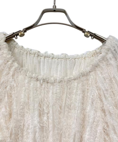 anuans（アニュアンス）anuans (アニュアンス) チュールジャガード2WAYブラウス アイボリー サイズ:Freeの古着・服飾アイテム