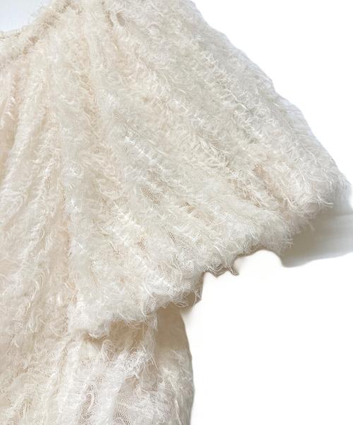 anuans（アニュアンス）anuans (アニュアンス) チュールジャガード2WAYブラウス アイボリー サイズ:Freeの古着・服飾アイテム