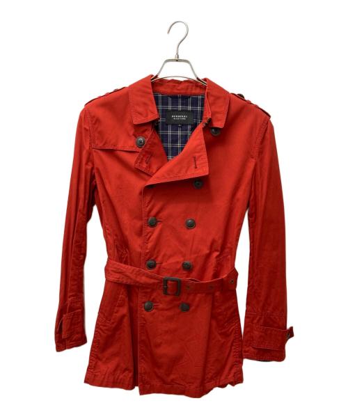 BURBERRY BLACK LABEL（バーバリーブラックレーベル）BURBERRY BLACK LABEL (バーバリーブラックレーベル) ダブルトレンチコート D1F05-704-86 レッド サイズ:Mの古着・服飾アイテム