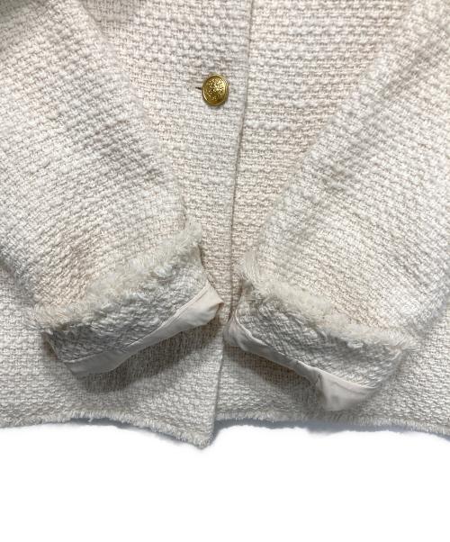 Snidel（スナイデル）Snidel (スナイデル) ツイードクラシックジャケット アイボリーの古着・服飾アイテム