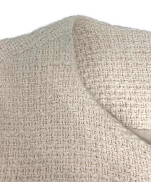 Snidel（スナイデル）Snidel (スナイデル) ツイードクラシックジャケット アイボリーの古着・服飾アイテム