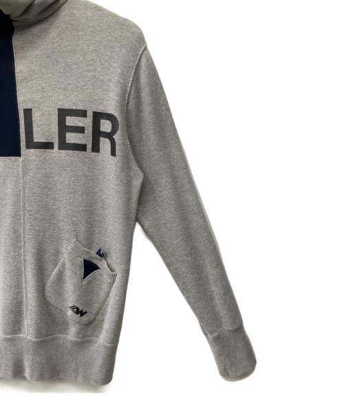 LOOPWHEELER（ループウィラー）LOOPWHEELER (ループウィラー) JORKER/ジップパーカー グレー×ネイビー サイズ:Mの古着・服飾アイテム