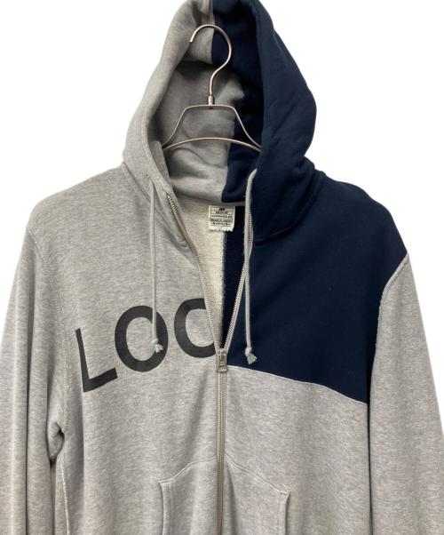 LOOPWHEELER（ループウィラー）LOOPWHEELER (ループウィラー) JORKER/ジップパーカー グレー×ネイビー サイズ:Mの古着・服飾アイテム