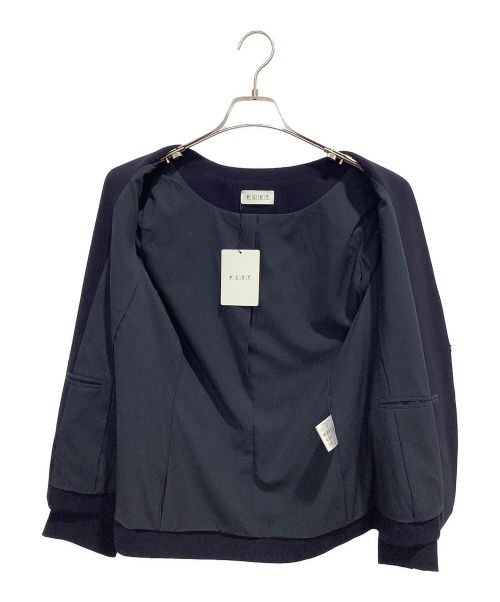 PLST（プラステ）PLST (プラステ) トリアセブレンドダブルクロスカラーレスジャケット ネイビー サイズ:Sの古着・服飾アイテム