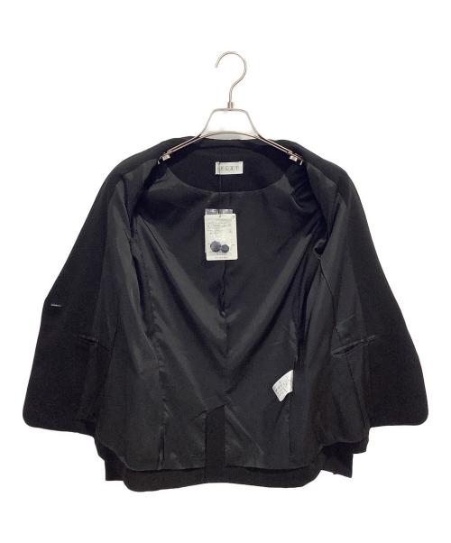 PLST（プラステ）PLST (プラステ) トリアセブレンドダブルクロステーラードジャケット ブラック サイズ:Sの古着・服飾アイテム