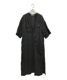 ebure（エブール）の古着「リネンガウンワンピース」｜ブラック