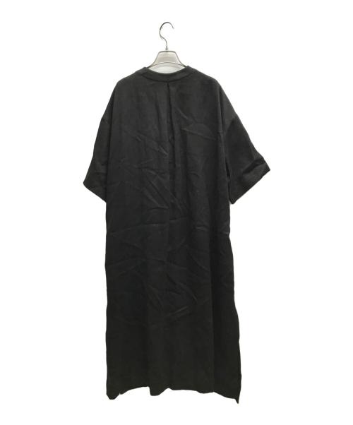 ebure（エブール）EBURE (エブール) リネンガウンワンピース ブラック サイズ:36の古着・服飾アイテム