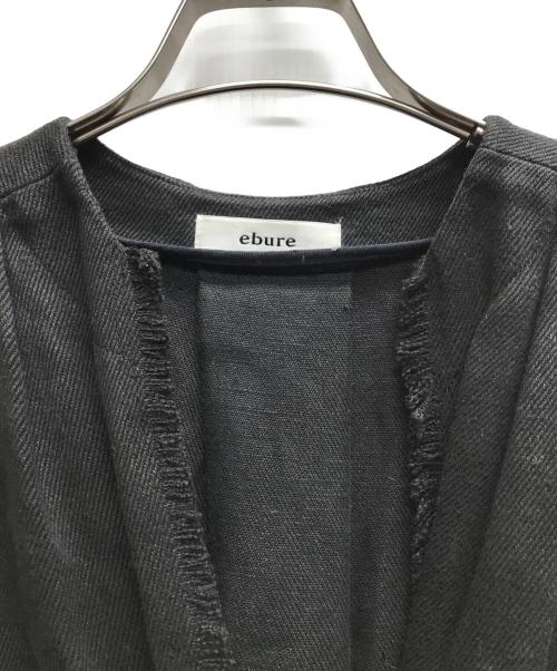 ebure（エブール）EBURE (エブール) リネンガウンワンピース ブラック サイズ:36の古着・服飾アイテム