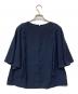 Paul Stuart (ポールスチュアート) バックサテンジョーゼットブラウス ネイビー サイズ:6：2500円