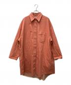 MM6 Maison Margielaエムエムシックスメゾンマルジェラ）の古着「オーバーサイズデニムシャツ S32AA0186」｜ピンク