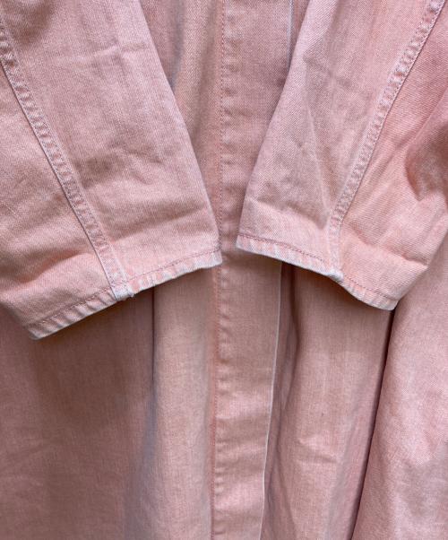 MM6 Maison Margiela（エムエムシックスメゾンマルジェラ）MM6 Maison Margiela (エムエムシックス メゾンマルジェラ) オーバーサイズデニムシャツ S32AA0186 ピンク サイズ:40の古着・服飾アイテム