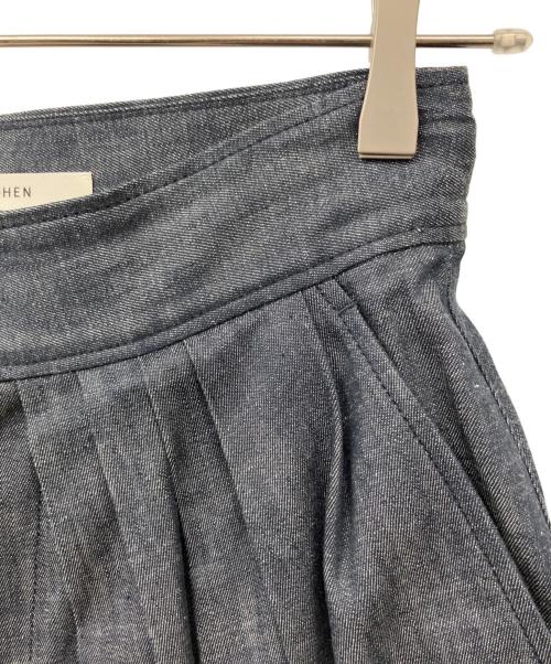 LOHEN（ローヘン）LOHEN (ローヘン) ランダムタックハイウエストパンツ インディゴ サイズ:36の古着・服飾アイテム