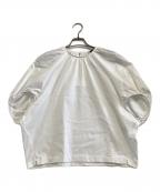 DRAWERドゥロワー）の古着「ギャザードルマンカットソー」｜ホワイト