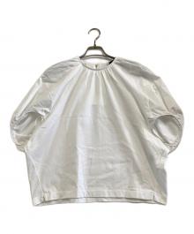 DRAWER（ドゥロワー）の古着「ギャザードルマンカットソー」｜ホワイト