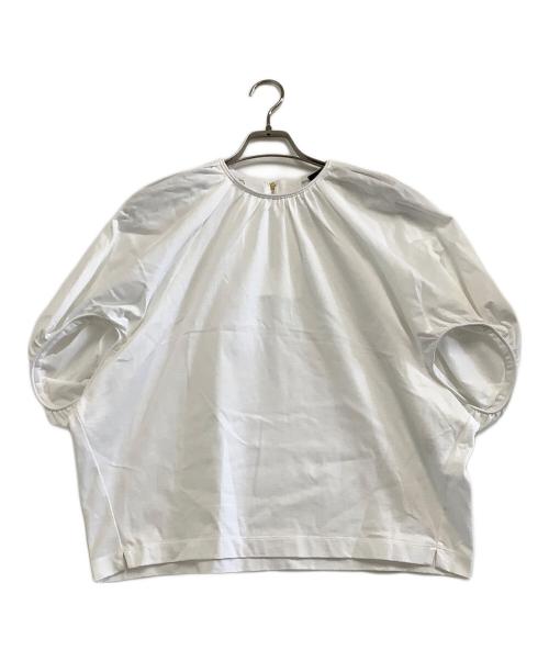 DRAWER（ドゥロワー）DRAWER (ドゥロワー) ギャザードルマンカットソー ホワイト サイズ:freeの古着・服飾アイテム