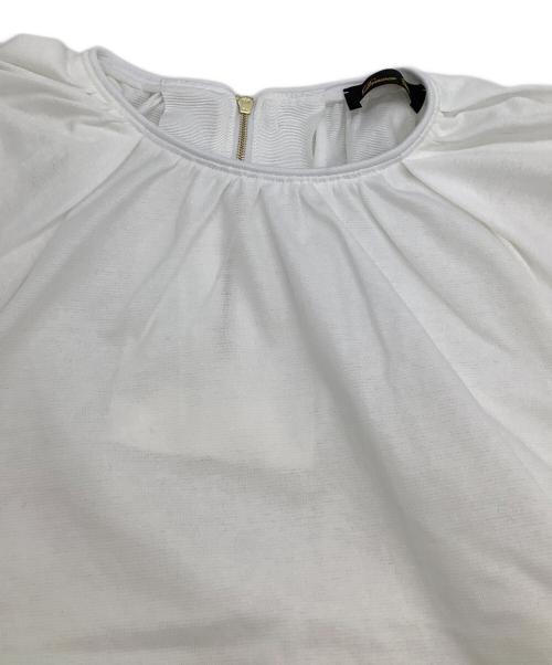 DRAWER（ドゥロワー）DRAWER (ドゥロワー) ギャザードルマンカットソー ホワイト サイズ:freeの古着・服飾アイテム