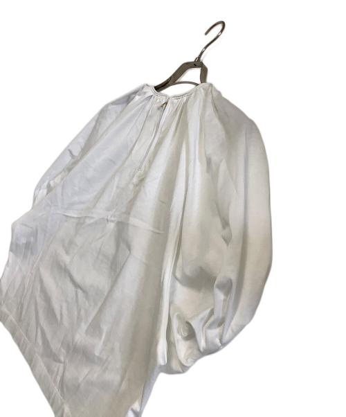 DRAWER（ドゥロワー）DRAWER (ドゥロワー) ギャザードルマンカットソー ホワイト サイズ:freeの古着・服飾アイテム