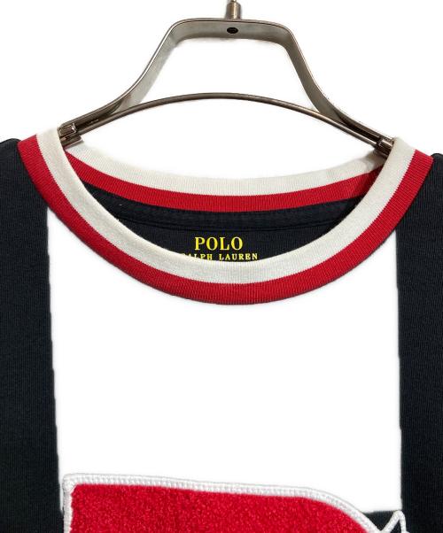 POLO RALPH LAUREN（ポロ・ラルフローレン）POLO RALPH LAUREN (ポロ・ラルフローレン) ダブルニットPウィングロゴスウェットシャツ ブラック サイズ:Sの古着・服飾アイテム