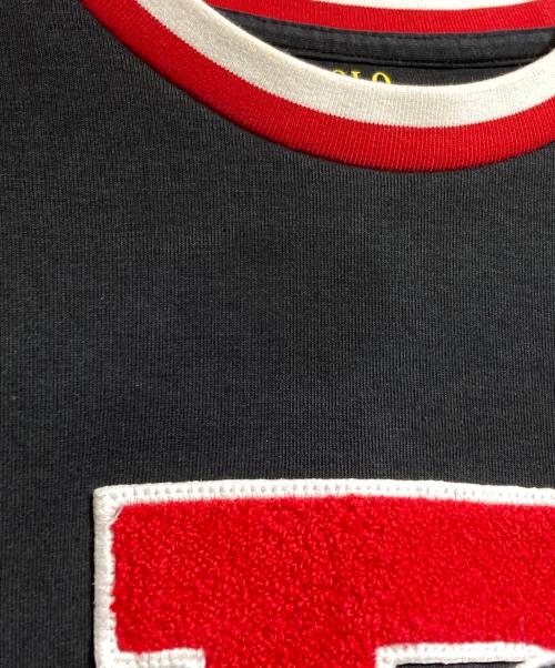 POLO RALPH LAUREN（ポロ・ラルフローレン）POLO RALPH LAUREN (ポロ・ラルフローレン) ダブルニットPウィングロゴスウェットシャツ ブラック サイズ:Sの古着・服飾アイテム