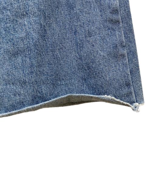 POPPY（ポピー）POPPY (ポピー) Many ribbon denim pants スカイブルー サイズ:Lの古着・服飾アイテム