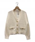Mystradaマイストラーダ）の古着「ベロアニットカーデ」｜ホワイト
