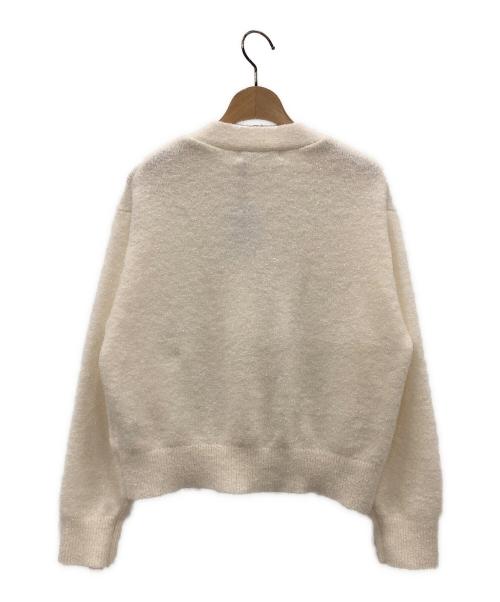 Mystrada（マイストラーダ）Mystrada (マイストラーダ) ベロアニットカーデ ホワイト サイズ:ＳＩＺＥ３８ 未使用品の古着・服飾アイテム