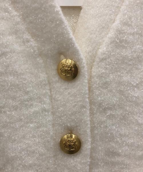 Mystrada（マイストラーダ）Mystrada (マイストラーダ) ベロアニットカーデ ホワイト サイズ:ＳＩＺＥ３８ 未使用品の古着・服飾アイテム