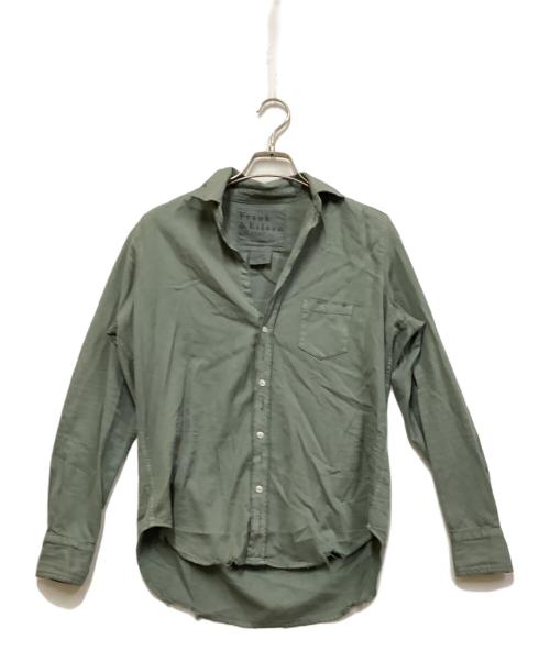 Frank&Eileen（フランクアンドアイリーン）Frank&Eileen (フランクアンドアイリーン) ダメージ加工シャツ グリーン サイズ:SIZE XXSの古着・服飾アイテム