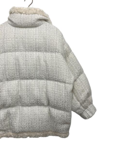 Snidel（スナイデル）Snidel (スナイデル) ツイードダウンジャケット ホワイト サイズ:ONE SIZEの古着・服飾アイテム