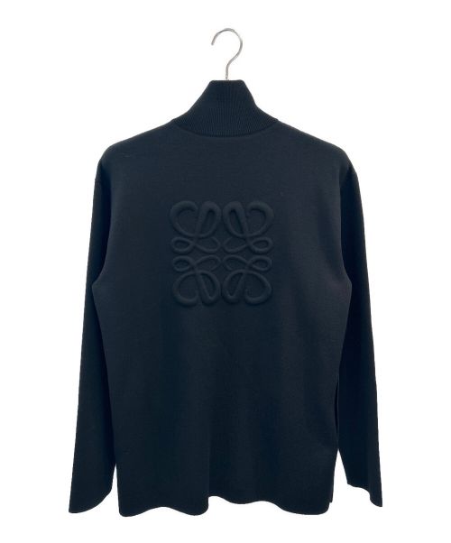 LOEWE（ロエベ）LOEWE (ロエベ) アナグラム ジップアップ ニット カーディガン ブラック サイズ:XSの古着・服飾アイテム
