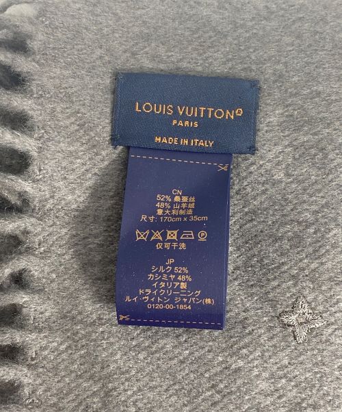 LOUIS VUITTON（ルイ ヴィトン）LOUIS VUITTON (ルイ ヴィトン) シルクカシミヤストール グレー サイズ:-の古着・服飾アイテム