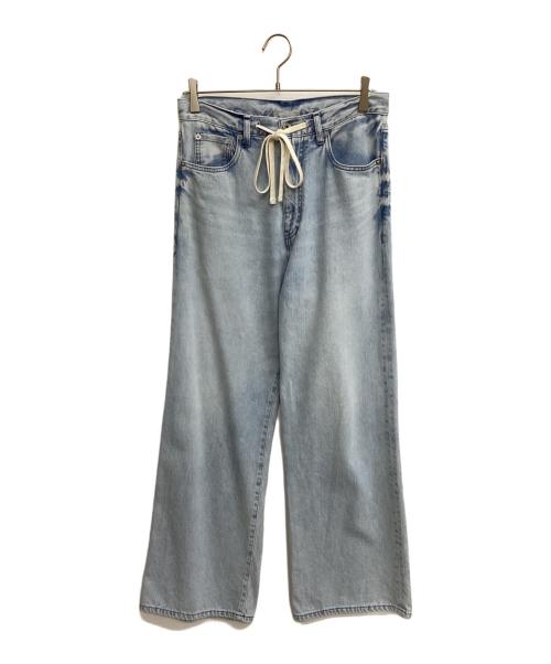 Whim Gazette（ウィムガゼット）Whim Gazette (ウィムガゼット) ドロストデニムパンツ ブルー サイズ:36の古着・服飾アイテム