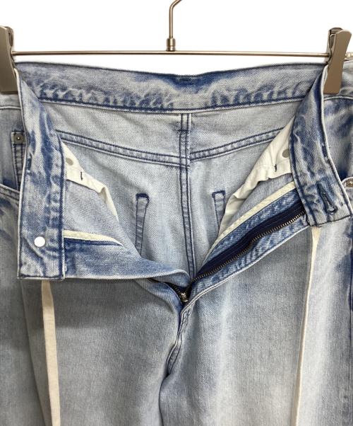 Whim Gazette（ウィムガゼット）Whim Gazette (ウィムガゼット) ドロストデニムパンツ ブルー サイズ:36の古着・服飾アイテム