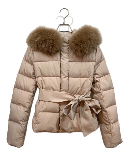 JUSGLITTY（ジャスグリッティー）JUSGLITTY (ジャスグリッティー) ファー付きショートダウン ピンク サイズ:2の古着・服飾アイテム