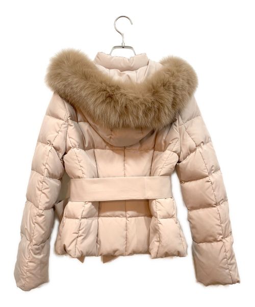 JUSGLITTY（ジャスグリッティー）JUSGLITTY (ジャスグリッティー) ファー付きショートダウン ピンク サイズ:2の古着・服飾アイテム