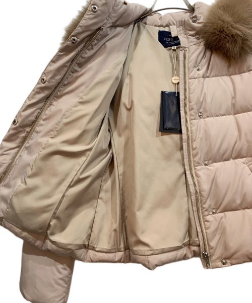 JUSGLITTY（ジャスグリッティー）JUSGLITTY (ジャスグリッティー) ファー付きショートダウン ピンク サイズ:2の古着・服飾アイテム