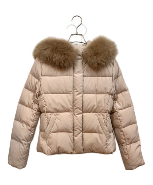 JUSGLITTY（ジャスグリッティー）JUSGLITTY (ジャスグリッティー) ファー付きショートダウン ピンク サイズ:2の古着・服飾アイテム