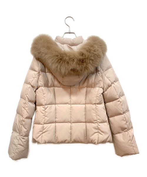 JUSGLITTY（ジャスグリッティー）JUSGLITTY (ジャスグリッティー) ファー付きショートダウン ピンク サイズ:2の古着・服飾アイテム