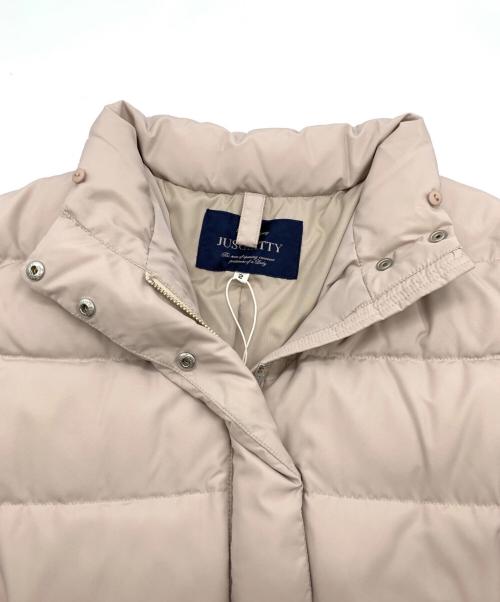 JUSGLITTY（ジャスグリッティー）JUSGLITTY (ジャスグリッティー) ファー付きショートダウン ピンク サイズ:2の古着・服飾アイテム