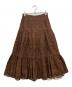 DRAWER (ドゥロワー) コットンエンブロダイリーギャザースカート ブラウン サイズ:表記無し：8000円