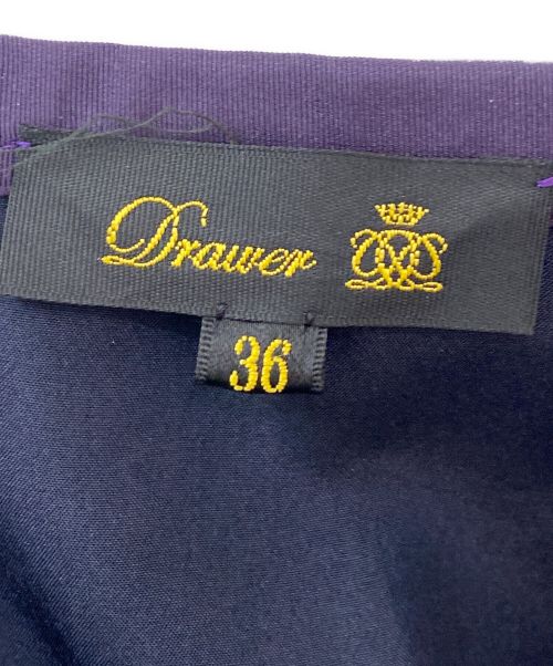 DRAWER（ドゥロワー）DRAWER (ドゥロワー) パープルフラワージャカードスカート パープル サイズ:36の古着・服飾アイテム