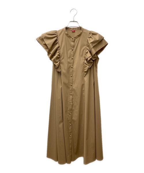 DOUBLE STANDARD CLOTHING（ダブルスタンダードクロージング）DOUBLE STANDARD CLOTHING (ダブルスタンダードクロージング) フリルフレアワンピース ベージュ サイズ:Fの古着・服飾アイテム