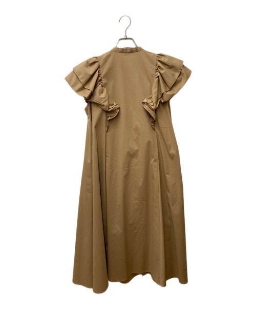 DOUBLE STANDARD CLOTHING（ダブルスタンダードクロージング）DOUBLE STANDARD CLOTHING (ダブルスタンダードクロージング) フリルフレアワンピース ベージュ サイズ:Fの古着・服飾アイテム