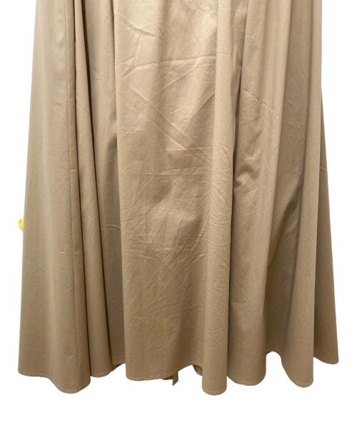 DOUBLE STANDARD CLOTHING（ダブルスタンダードクロージング）DOUBLE STANDARD CLOTHING (ダブルスタンダードクロージング) フリルフレアワンピース ベージュ サイズ:Fの古着・服飾アイテム