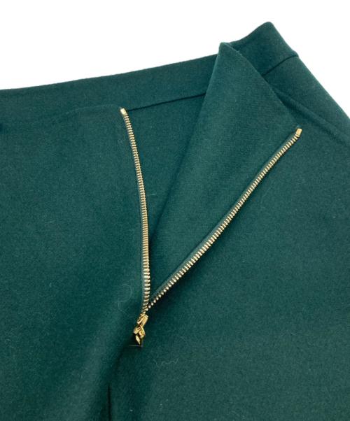 DRAWER（ドゥロワー）Drawer (ドゥロワー) ウールフレアスカート グリーン サイズ:36の古着・服飾アイテム